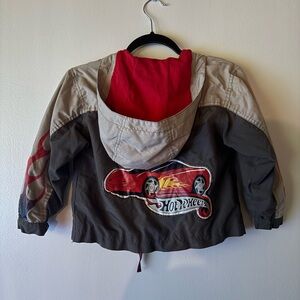 Hot Wheels Y2k kids jacket vintage size 5 youth flame sleeves